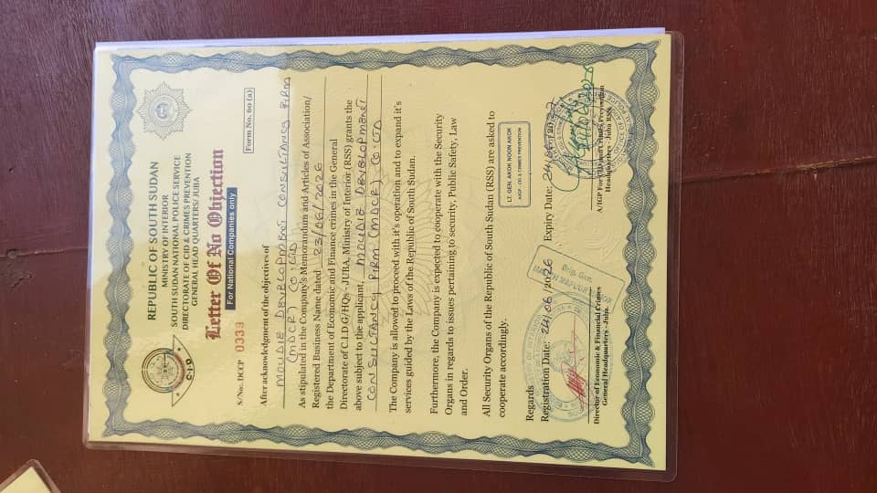 Letter of No Objection